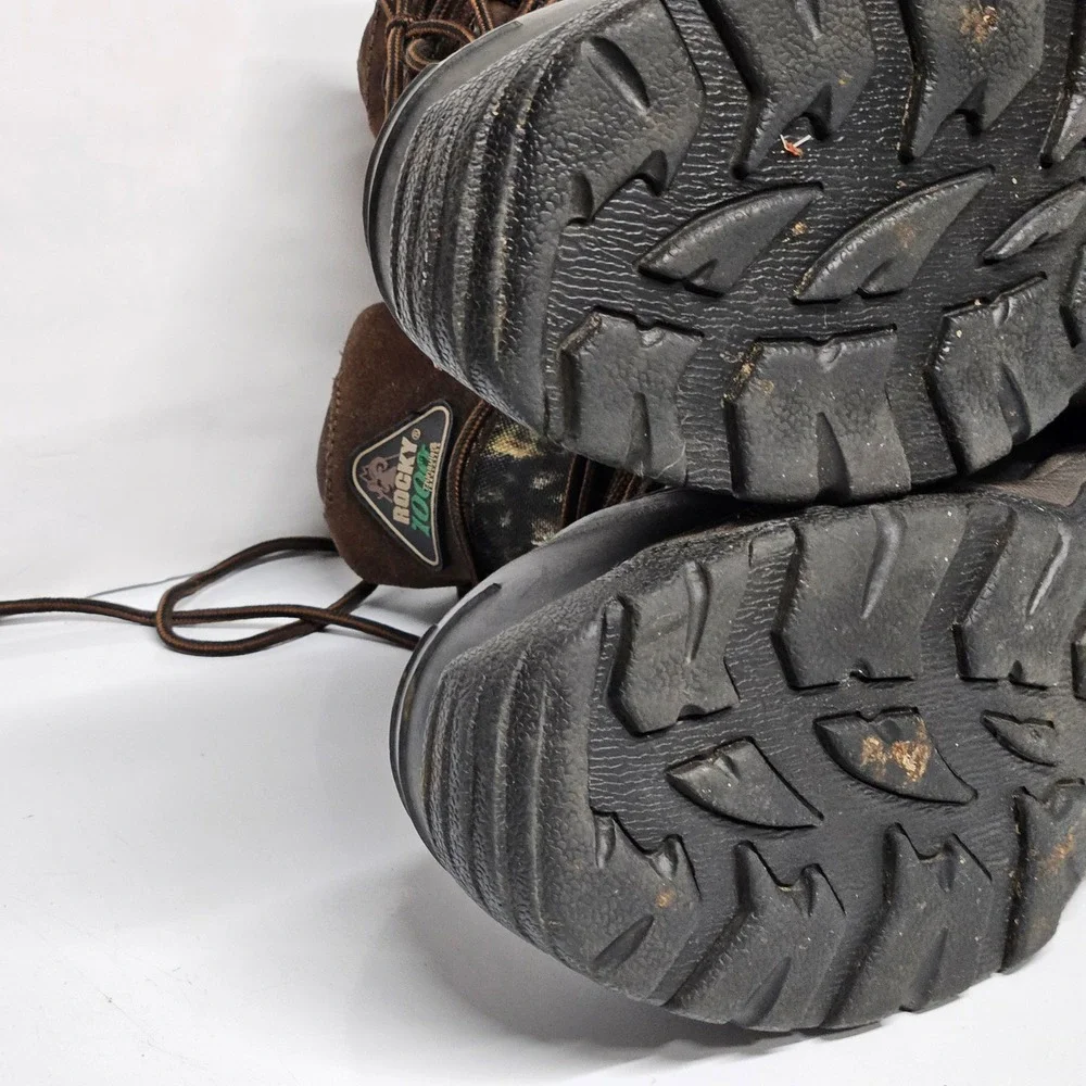 Rocky 3655 Hunting Boots Youth 7W Brown Camo 1200g Thinsulate Insulated Rugged